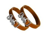 BROOKS SADDLES Toe Straps  Honey click to zoom image